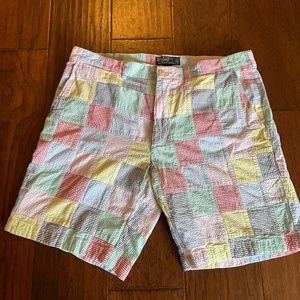 Polo by Ralph Lauren Seersucker Patch Shorts